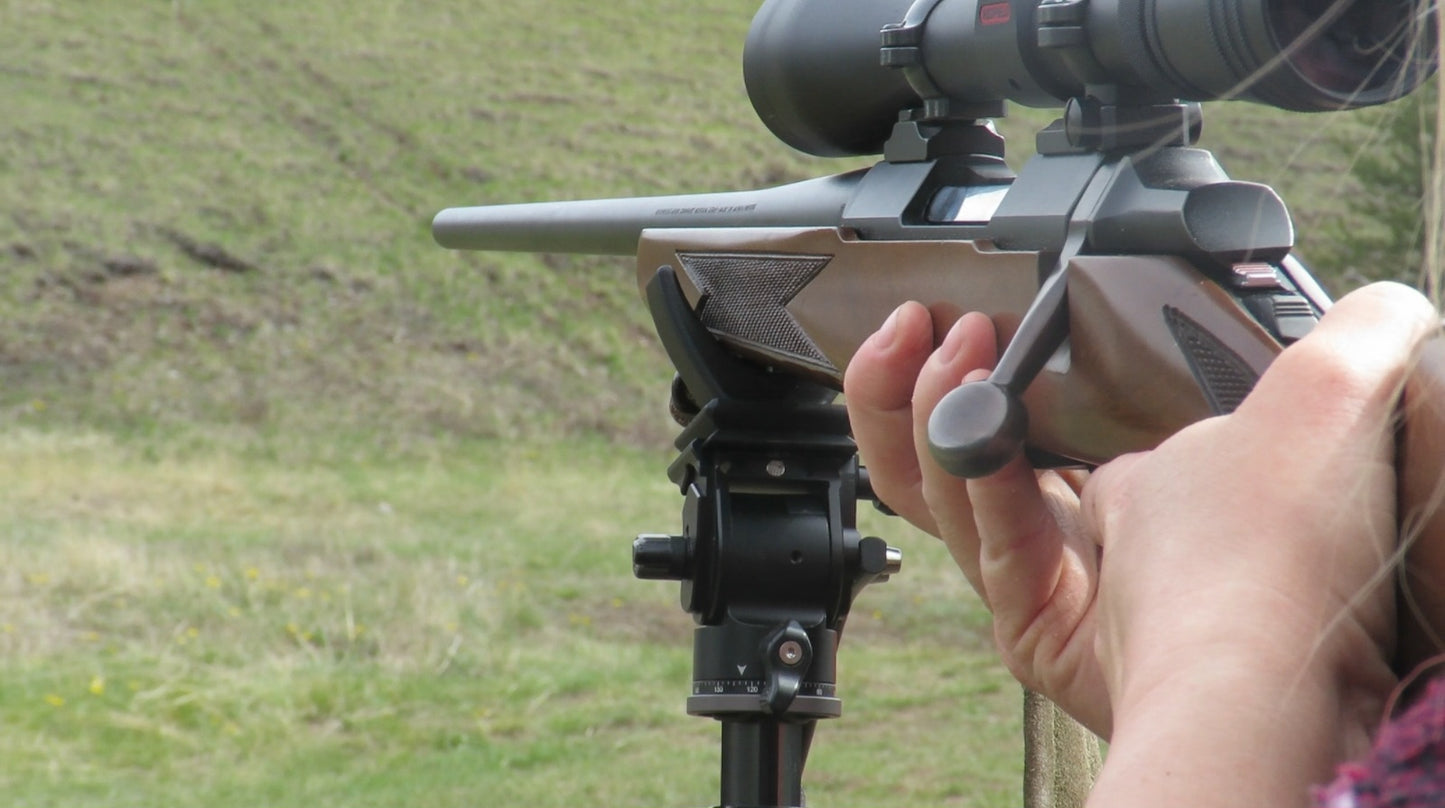 The horns, Arca Swiss tripod mounted gun rest